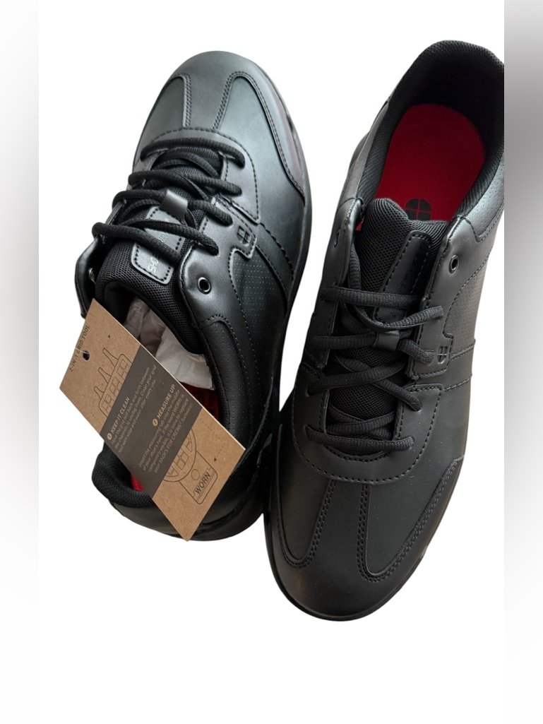 Shoes For Crews Men's Black Athletic Slip-Resistant Lace-Up Shoes